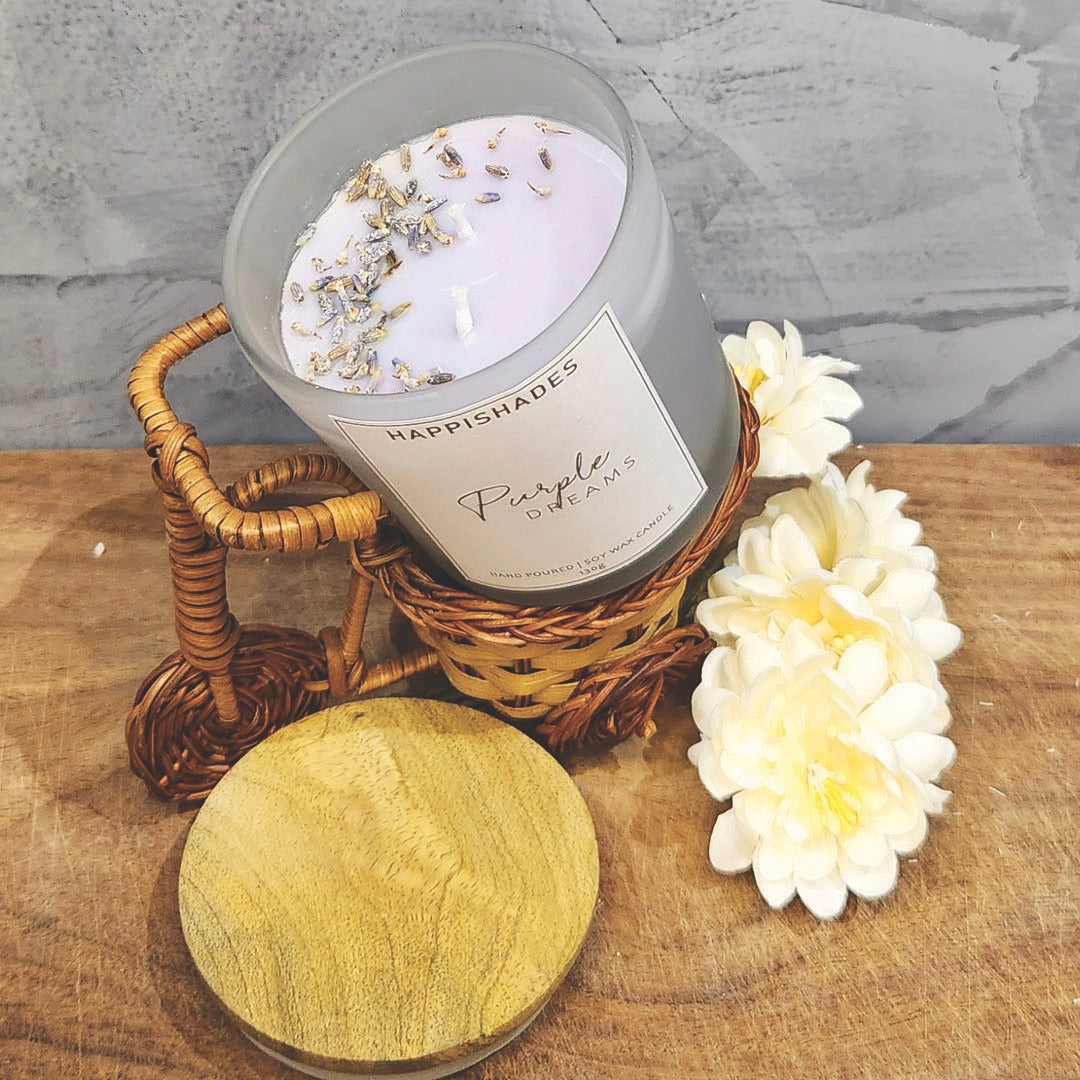 Happishades Frosted Glass Jar For Candle Making