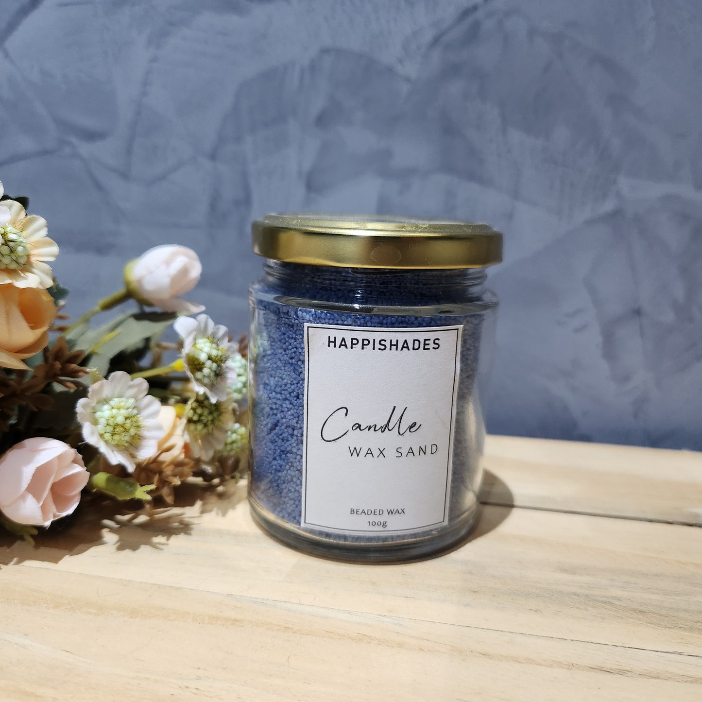 Happishades Scented Pearl Wax Candle Set - 100g, Floating Candle with 10 Cotton Wicks, Reusable Jar | DIY Candle | Beaded, Granulated Sand Wax for Home Decor, Wedding, Festival, Gift