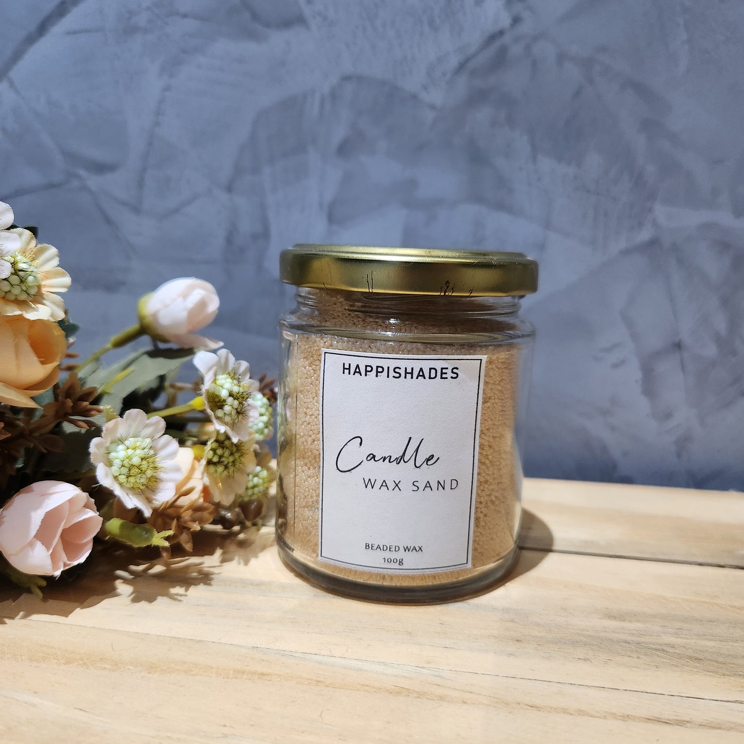 Happishades Scented Pearl Wax Candle Set - 100g, Floating Candle with 10 Cotton Wicks, Reusable Jar | DIY Candle | Beaded, Granulated Sand Wax for Home Decor, Wedding, Festival, Gift