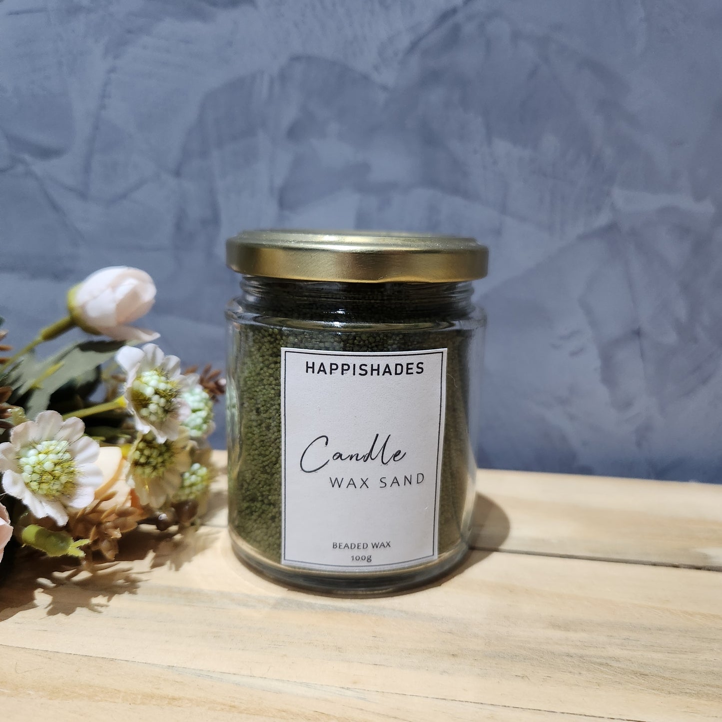 Happishades Scented Pearl Wax Candle Set - 100g, Floating Candle with 10 Cotton Wicks, Reusable Jar | DIY Candle | Beaded, Granulated Sand Wax for Home Decor, Wedding, Festival, Gift