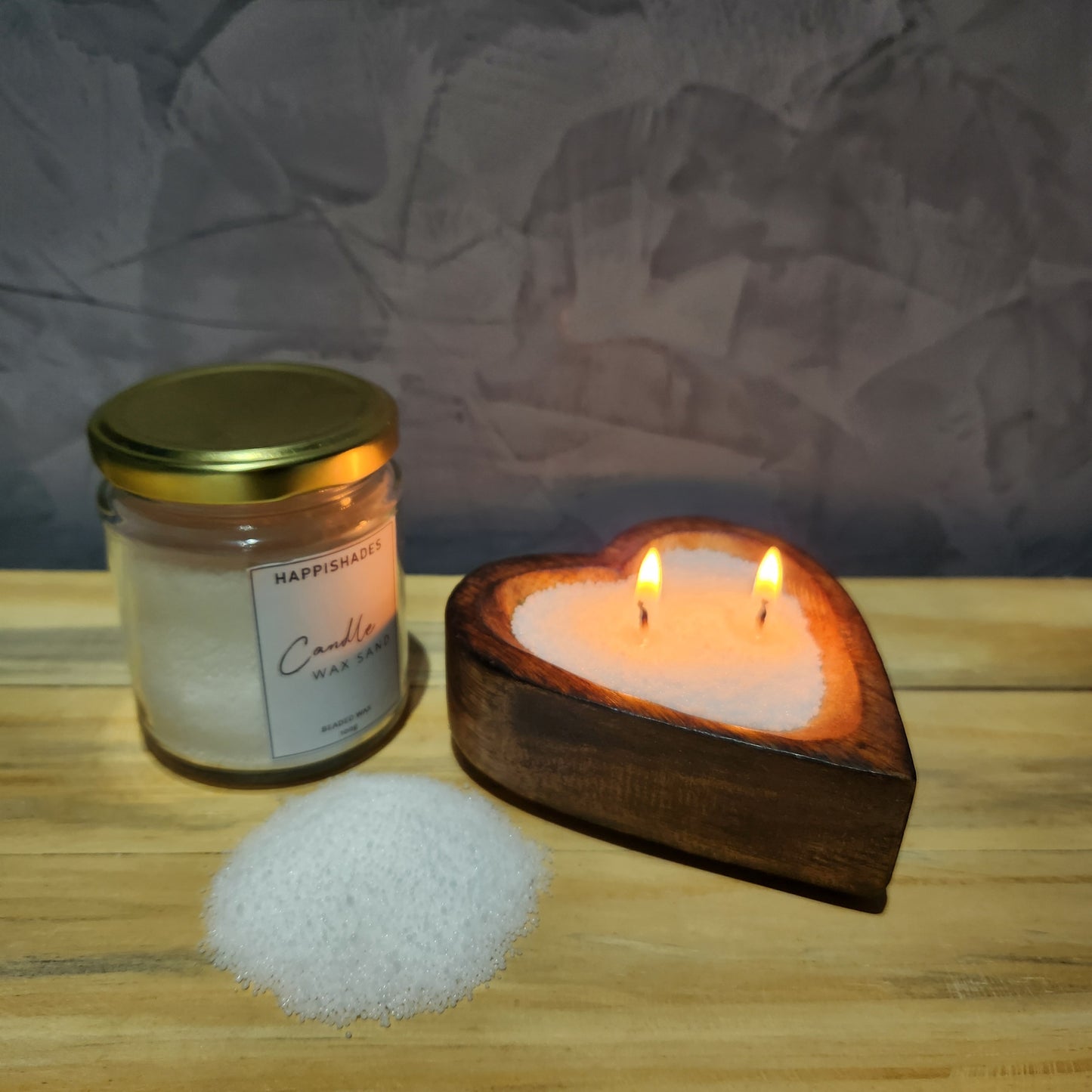 Happishades Scented Pearl Wax Candle Set - 100g, Floating Candle with 10 Cotton Wicks, Reusable Jar | DIY Candle | Beaded, Granulated Sand Wax for Home Decor, Wedding, Festival, Gift