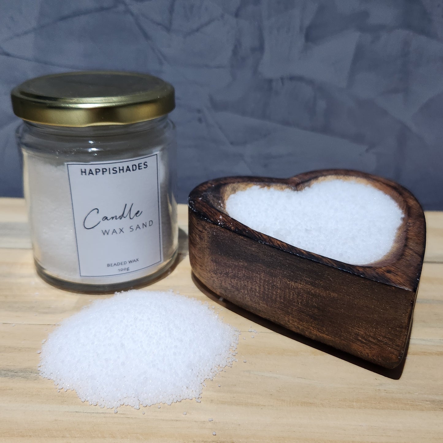 Happishades Scented Pearl Wax Candle Set - 100g, Floating Candle with 10 Cotton Wicks, Reusable Jar | DIY Candle | Beaded, Granulated Sand Wax for Home Decor, Wedding, Festival, Gift