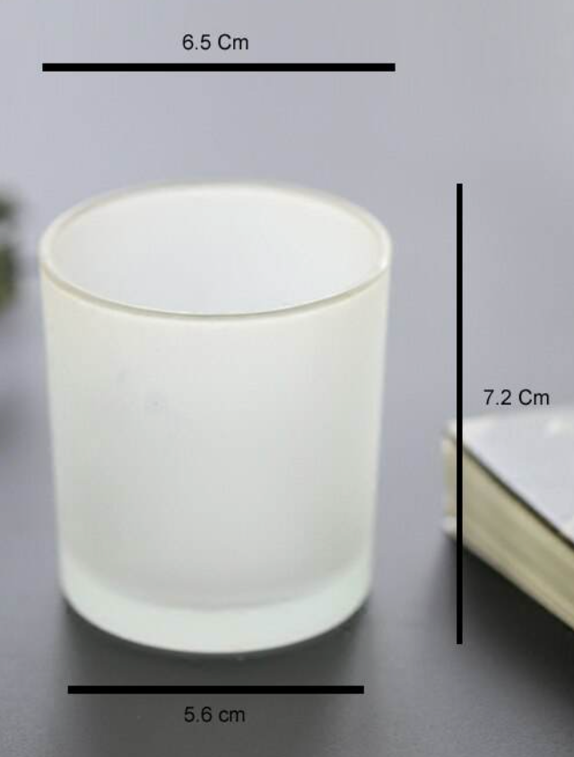Happishades Frosted Glass Jar For Candle Making