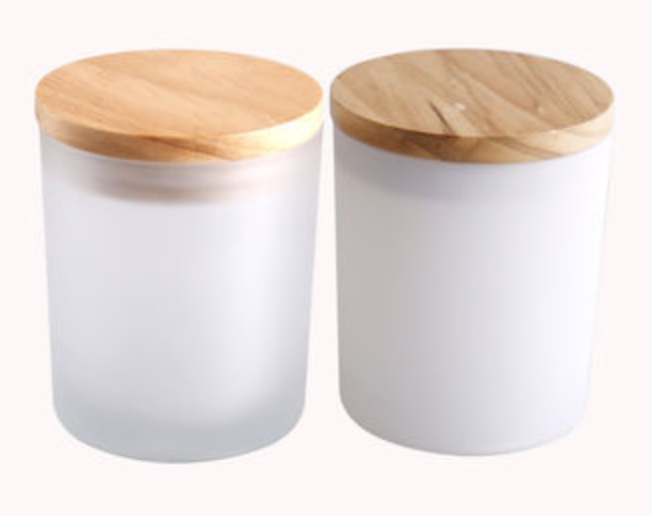 Happishades Frosted Glass Jar For Candle Making
