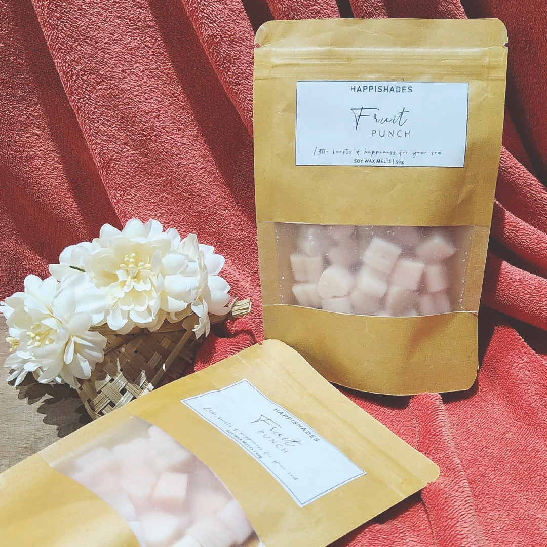 Happishades Premium Scented Wax Melts - 50 Grams | Natural Soy Wax, Vegan, Essential Oil Infused | 100-150 Hrs Scent Time | Safe, Smoke-Free, Easy to Use