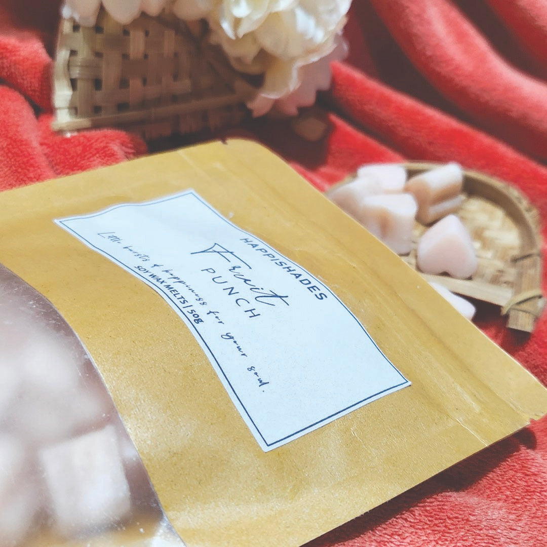Happishades Premium Scented Wax Melts - 50 Grams | Natural Soy Wax, Vegan, Essential Oil Infused | 100-150 Hrs Scent Time | Safe, Smoke-Free, Easy to Use