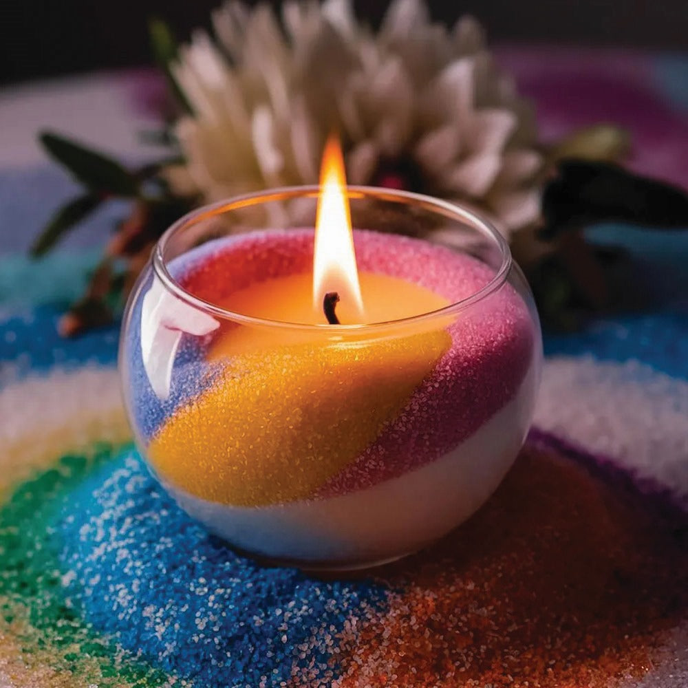 Happishades Scented Pearl Wax Candle Set - 100g, Floating Candle with 10 Cotton Wicks, Reusable Jar | DIY Candle | Beaded, Granulated Sand Wax for Home Decor, Wedding, Festival, Gift