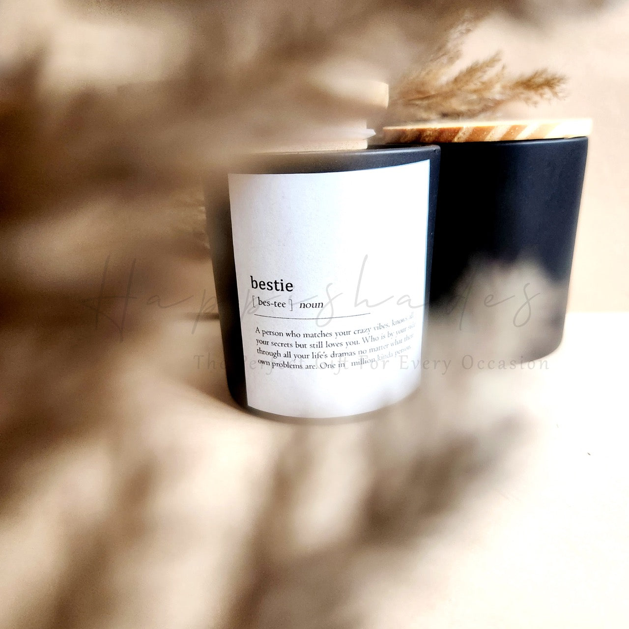 Happishades Scented Sentient Candles for Gifting | Expressive Candle | Pure Soy Wax | 100 Grams | Dual Wicked with Aesthetic Air Tight Wooden Lid