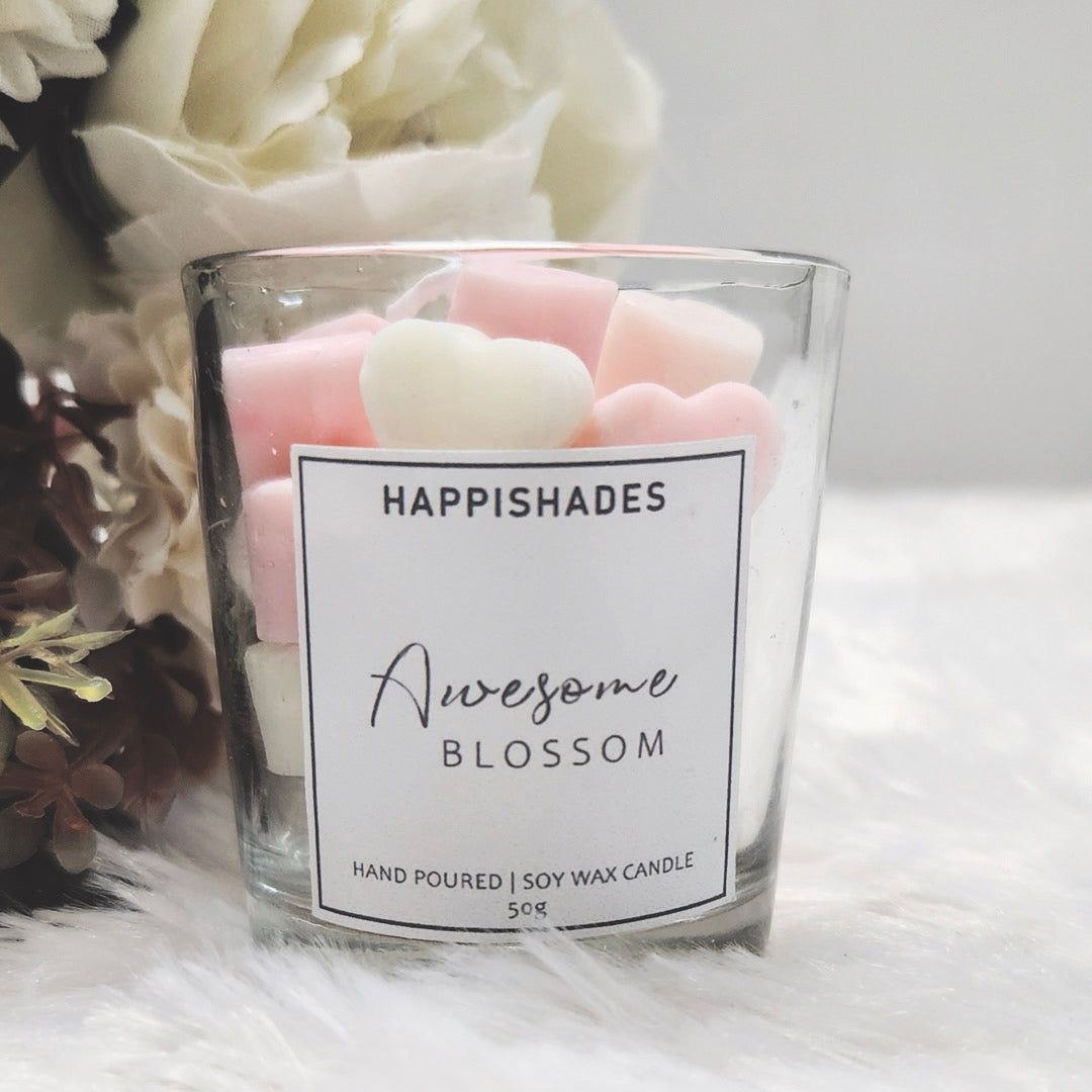 Happishades Full Hearts Votive Scented Candles | 50 Grams Each | Pure Soy Wax Candle