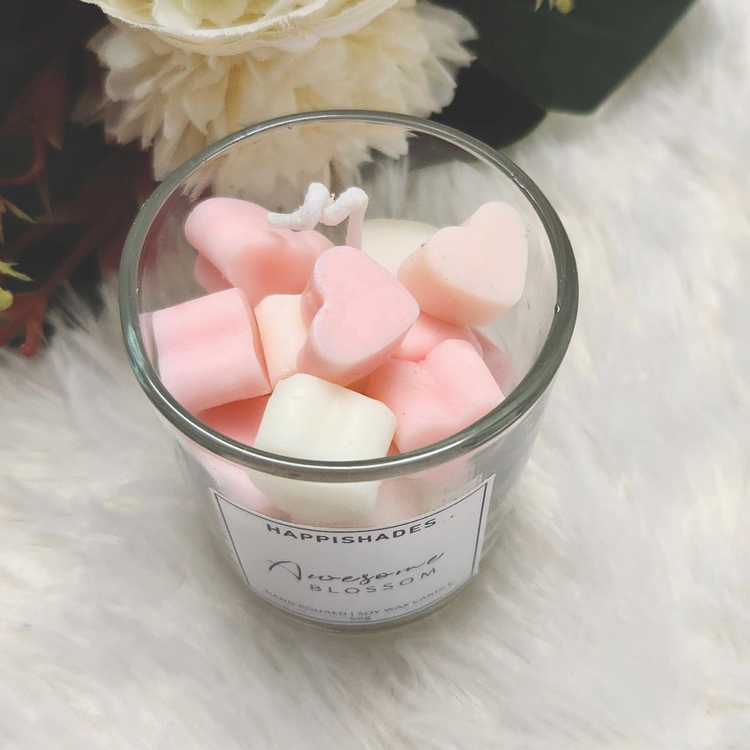 Happishades Full Hearts Votive Scented Candles | 50 Grams Each | Pure Soy Wax Candle