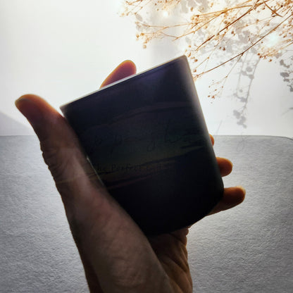 Happishades Black Glass Jar For Candle Making 180ml | 3x3.5 Inch