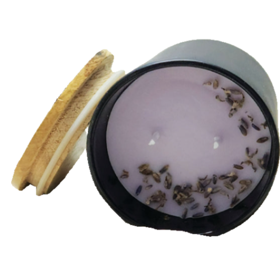 Black Jar Premium Scented Candle - Lavender | Luxury Candles | Aromatherapy Candles