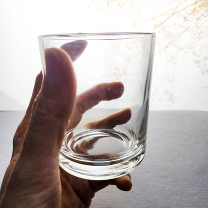 Happishades Clear Transparent Glass Jar For Candle Making 200mL| 3x3.5 Inch