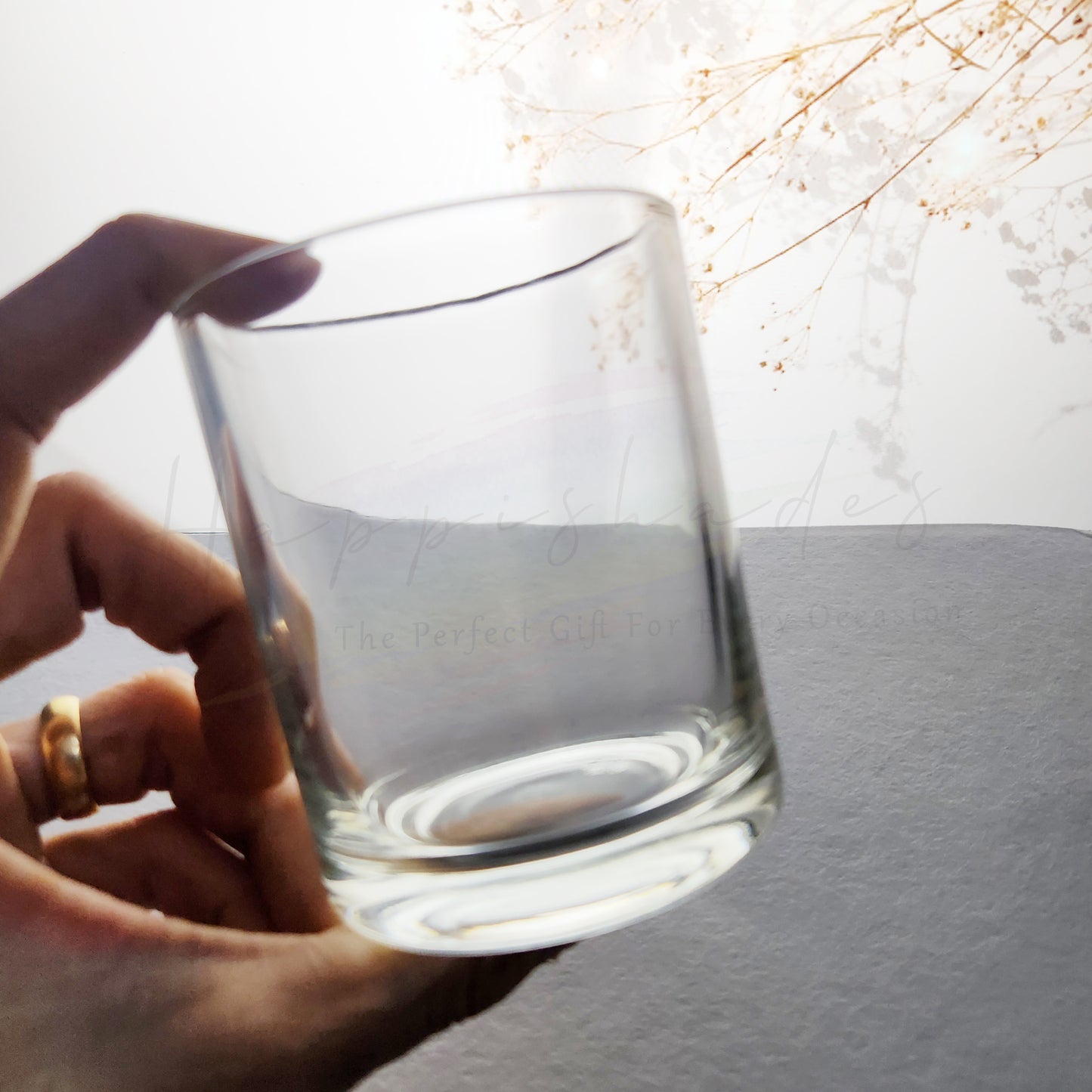 Happishades Clear Transparent Glass Jar For Candle Making 200mL| 3x3.5 Inch