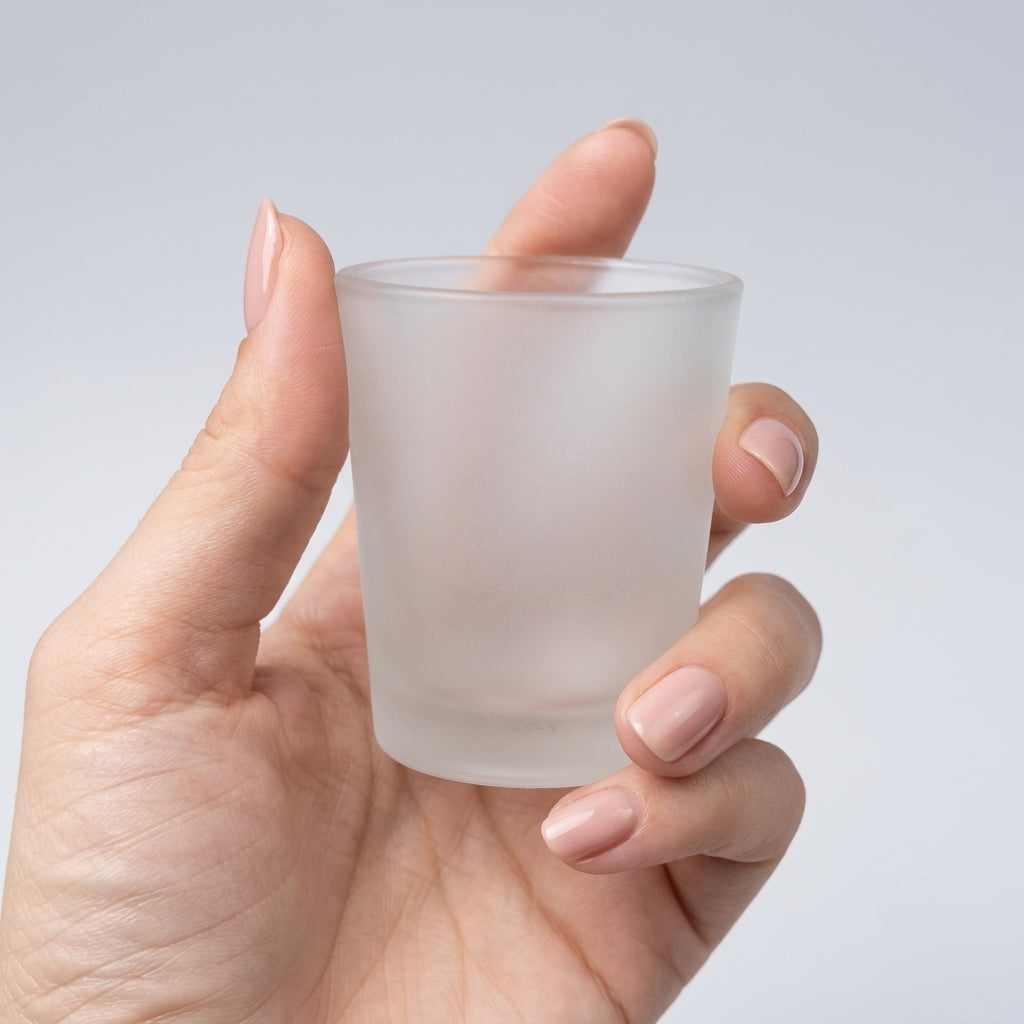 Frosted Shot Glass - 60ml | For Candle Making