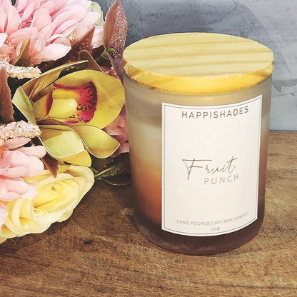 Happishades Scented Candle in Frosted Jar | Soy Wax Candles | Long Burning Upto 50 Hours | Clean Burn | Best Scent Throw | Natural Fragrances