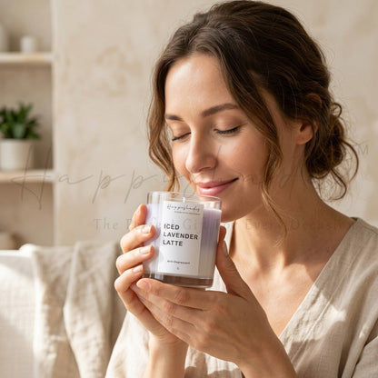 Happishades Iced Lavender Latte Scented Candle 180g
