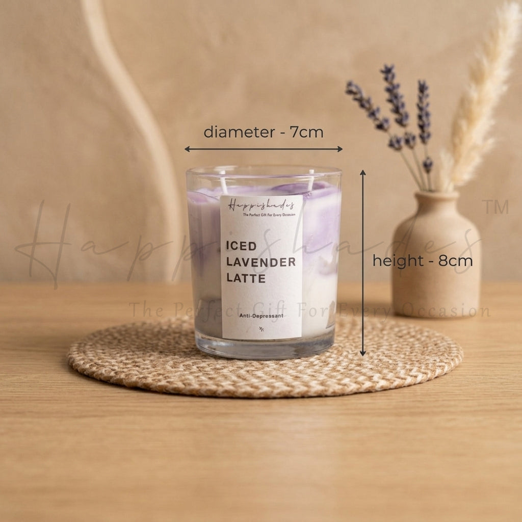 Happishades Iced Lavender Latte Scented Candle 180g