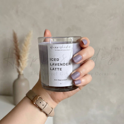 Happishades Iced Lavender Latte Scented Candle 180g