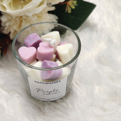 Happishades Full Hearts Votive Scented Candles | 50 Grams Each | Pure Soy Wax Candle