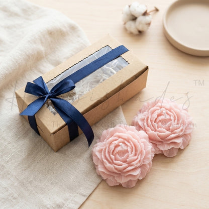Happishades Peony Scented Candles Set of 2 in Kraft Gift Box