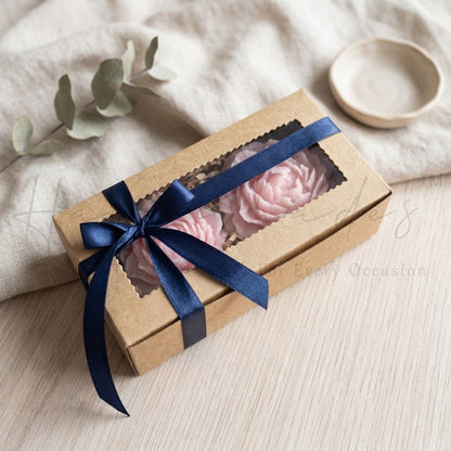 Happishades Peony Scented Candles Set of 2 in Kraft Gift Box