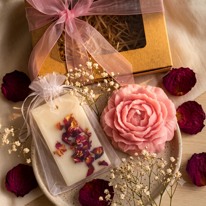 Happishades™ Peony Scented Candle & Rose Sachet Gift Set