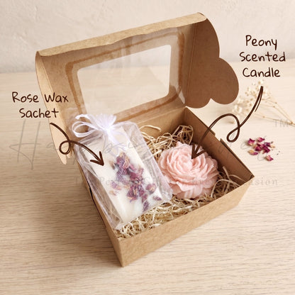 Happishades™ Peony Scented Candle & Rose Sachet Gift Set