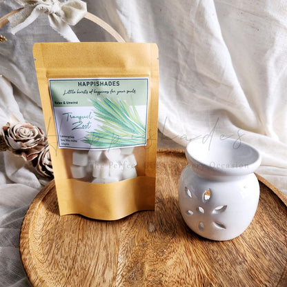 Happishades Premium Scented Wax Melts - 50 Grams | Natural Soy Wax, Vegan, Essential Oil Infused | 100-150 Hrs Scent Time | Safe, Smoke-Free, Easy to Use
