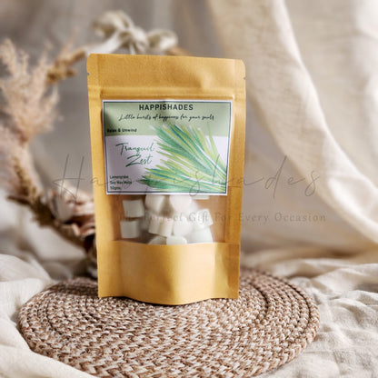 Happishades Premium Scented Wax Melts - 50 Grams | Natural Soy Wax, Vegan, Essential Oil Infused | 100-150 Hrs Scent Time | Safe, Smoke-Free, Easy to Use