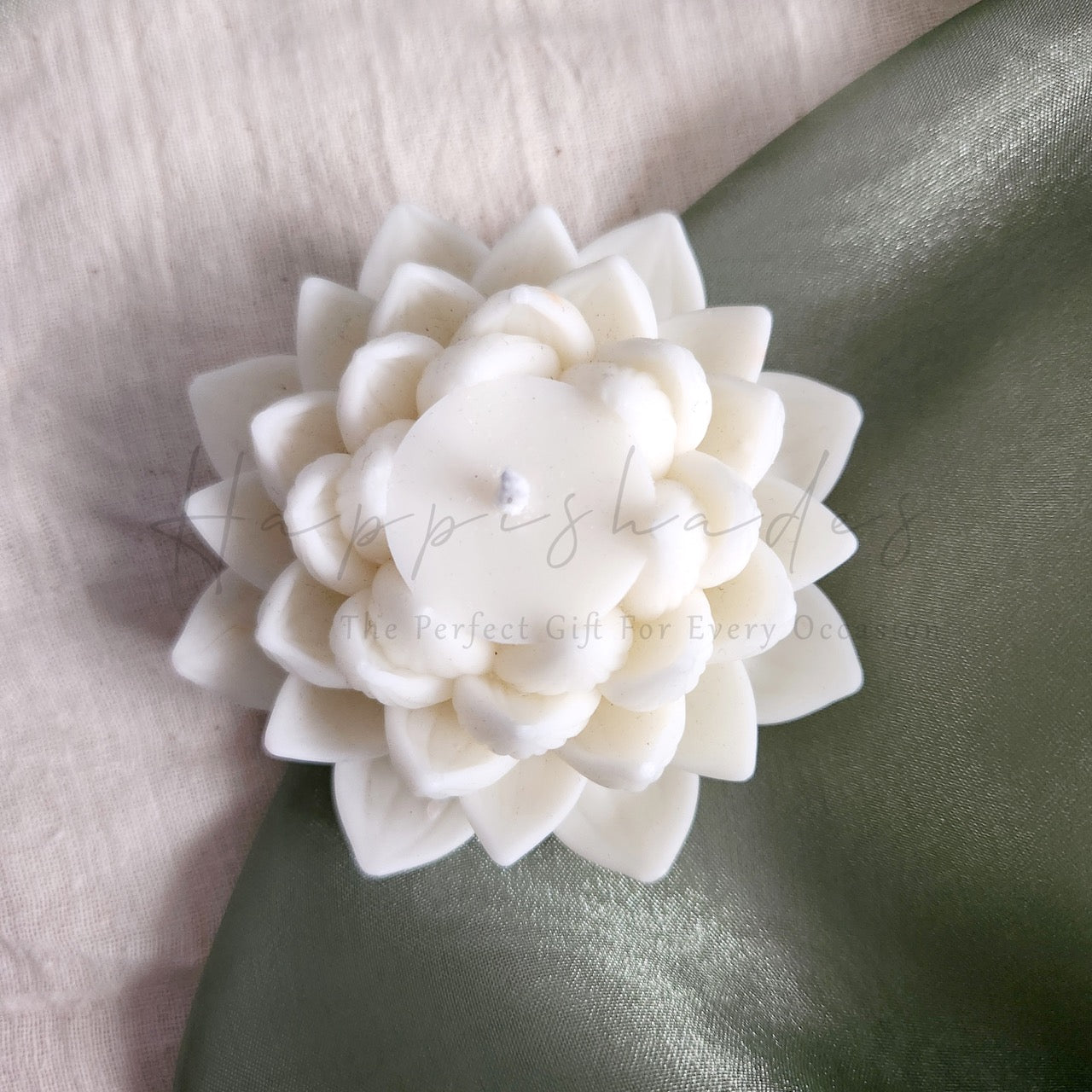 Happishades Decorative Lotus Flower Soy Wax Candle, Floral Scented - Red Colour, for Home Decor and Special Occasions | Ganesh Chaturthi, Navratri, Diwali Festival Celebration & Gifting