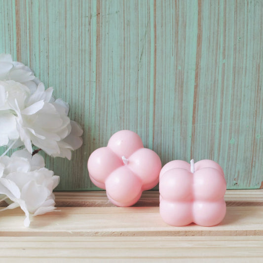 Pack of 4 | Mini Bubble Rose Scented Candles - Perfect for Gifting and Home Decor