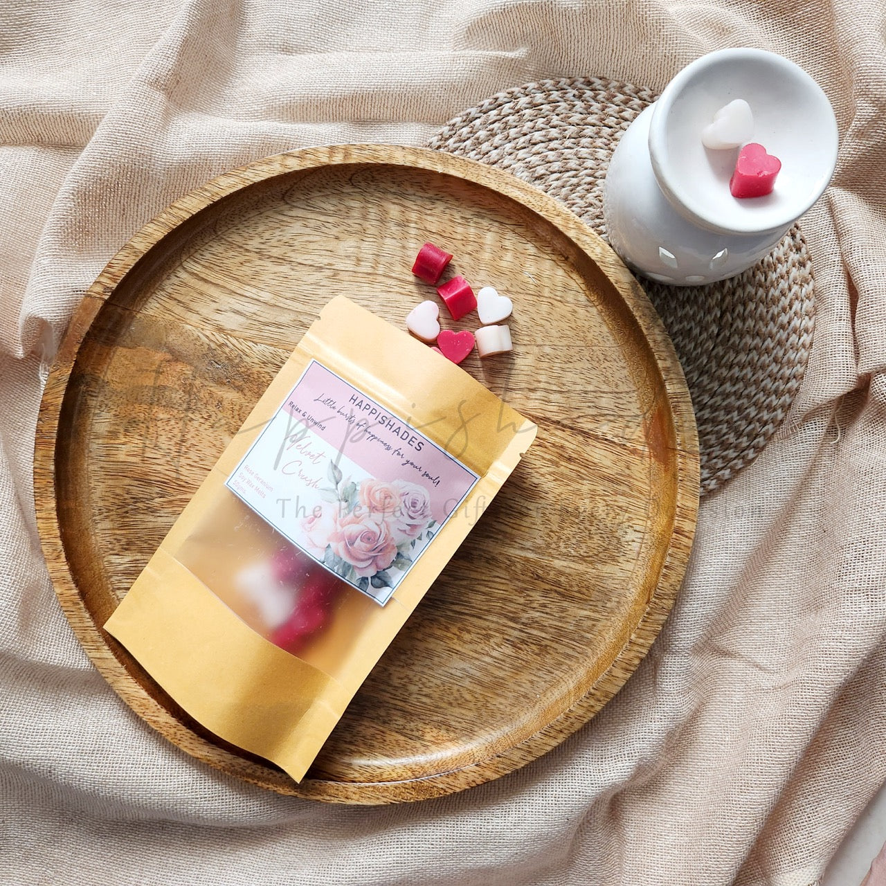 Happishades Premium Scented Wax Melts - 50 Grams | Natural Soy Wax, Vegan, Essential Oil Infused | 100-150 Hrs Scent Time | Safe, Smoke-Free, Easy to Use
