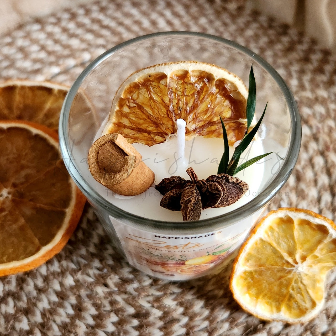 Zesté Scented Candle - Citrus, Cinnamon Spice Soy Wax Candle