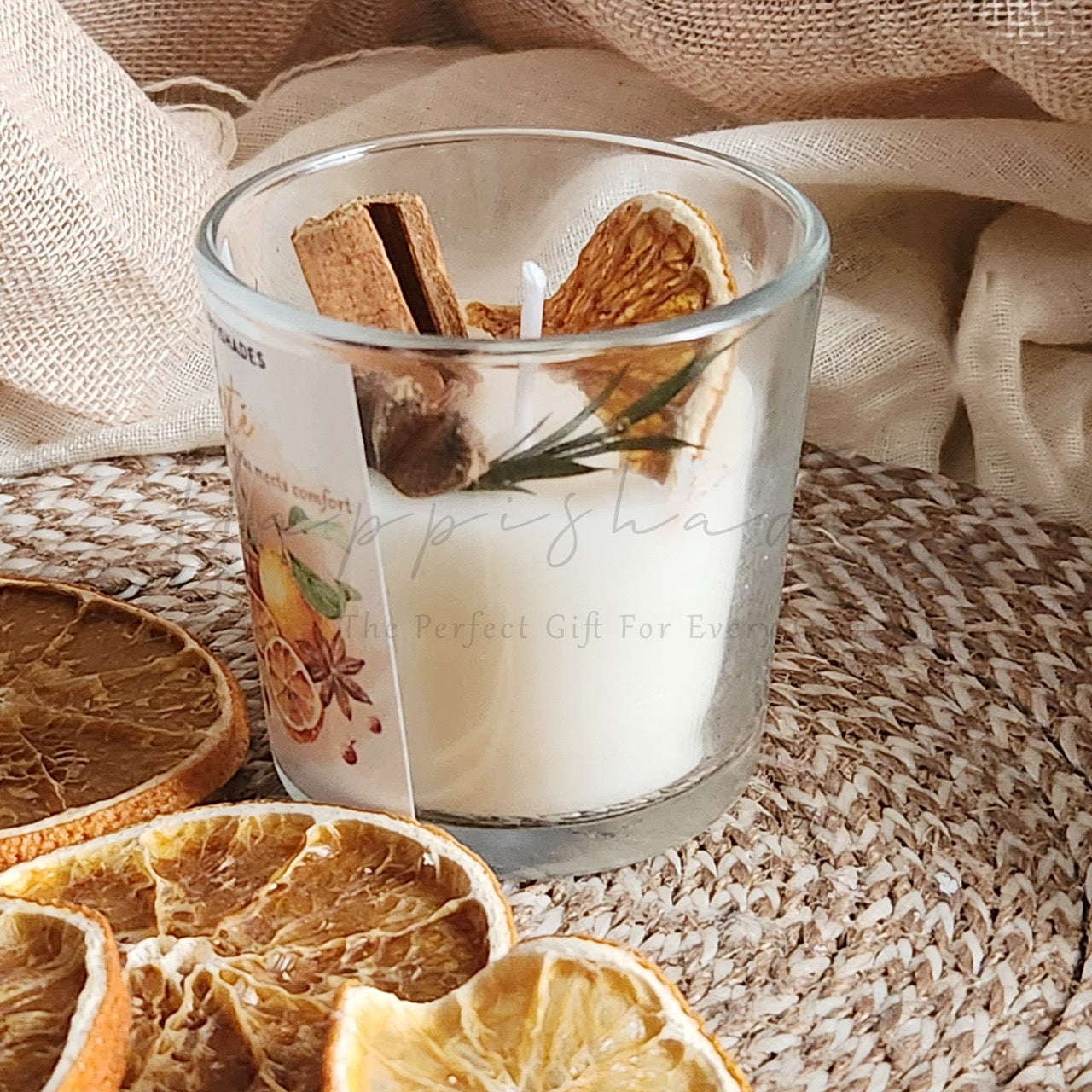 Zesté Scented Candle - Citrus, Cinnamon Spice Soy Wax Candle