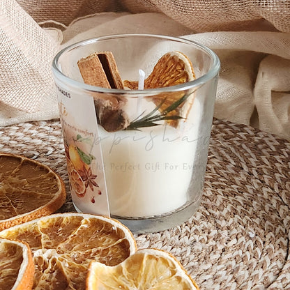 Zesté Scented Candle - Citrus, Cinnamon Spice Soy Wax Candle